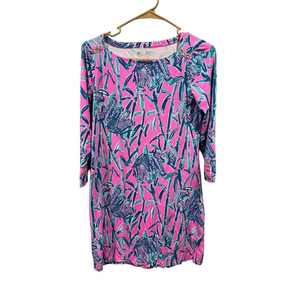 Lilly Pulitzer Extra Lucky Elephants Sophie Mini 3/4 Sleeve Mini Dress - Picture 2 of 7
